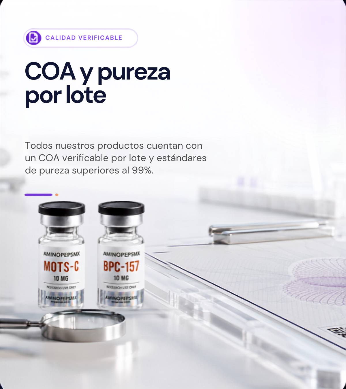 COA y Pureza